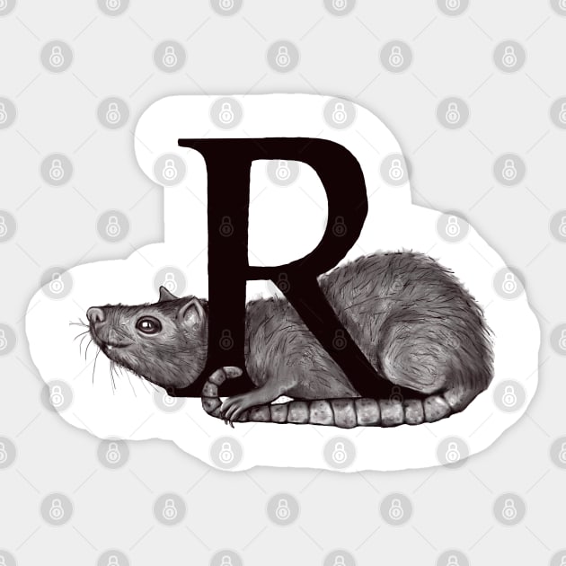 R Rat Sticker by msmart